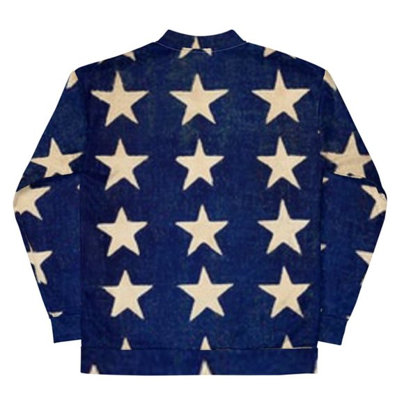Vintage Flag of the United States of America Unisex Bomber Jacket - Picture 6 of 6